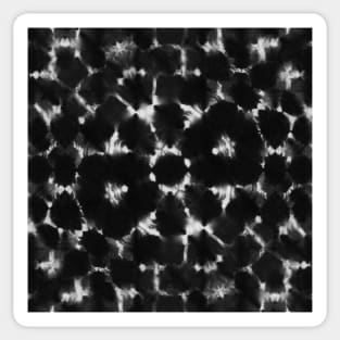 Black shibori kaleidoscope Sticker